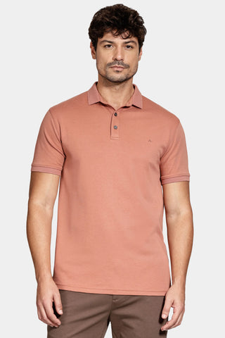 POLO TSHIRT MAS ARAMIS LIQUID COTTON TERRACOTA