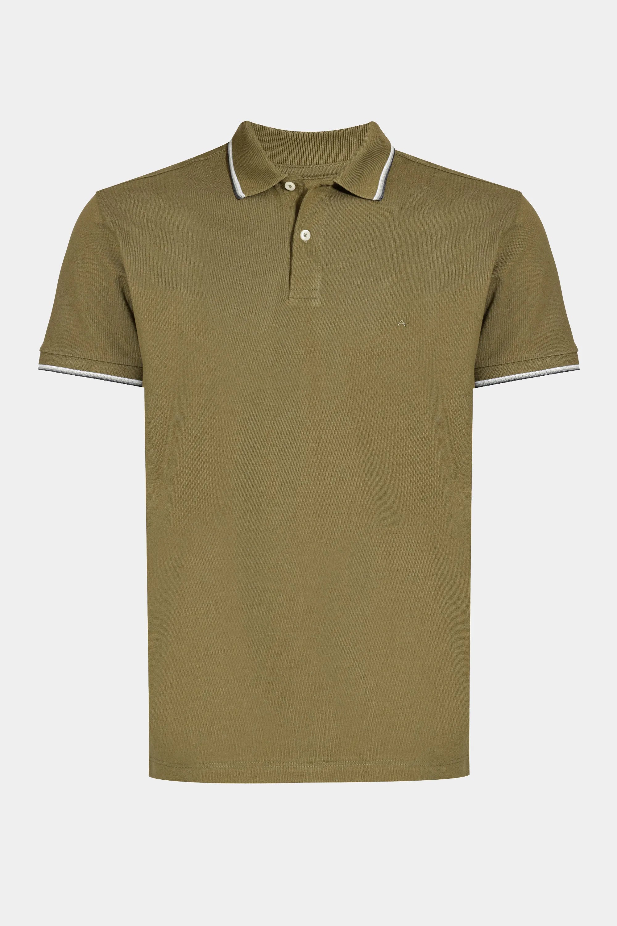 POLO MC MAS ARAMIS BASICA 4 FRISOS CACTO/OFF WHITE