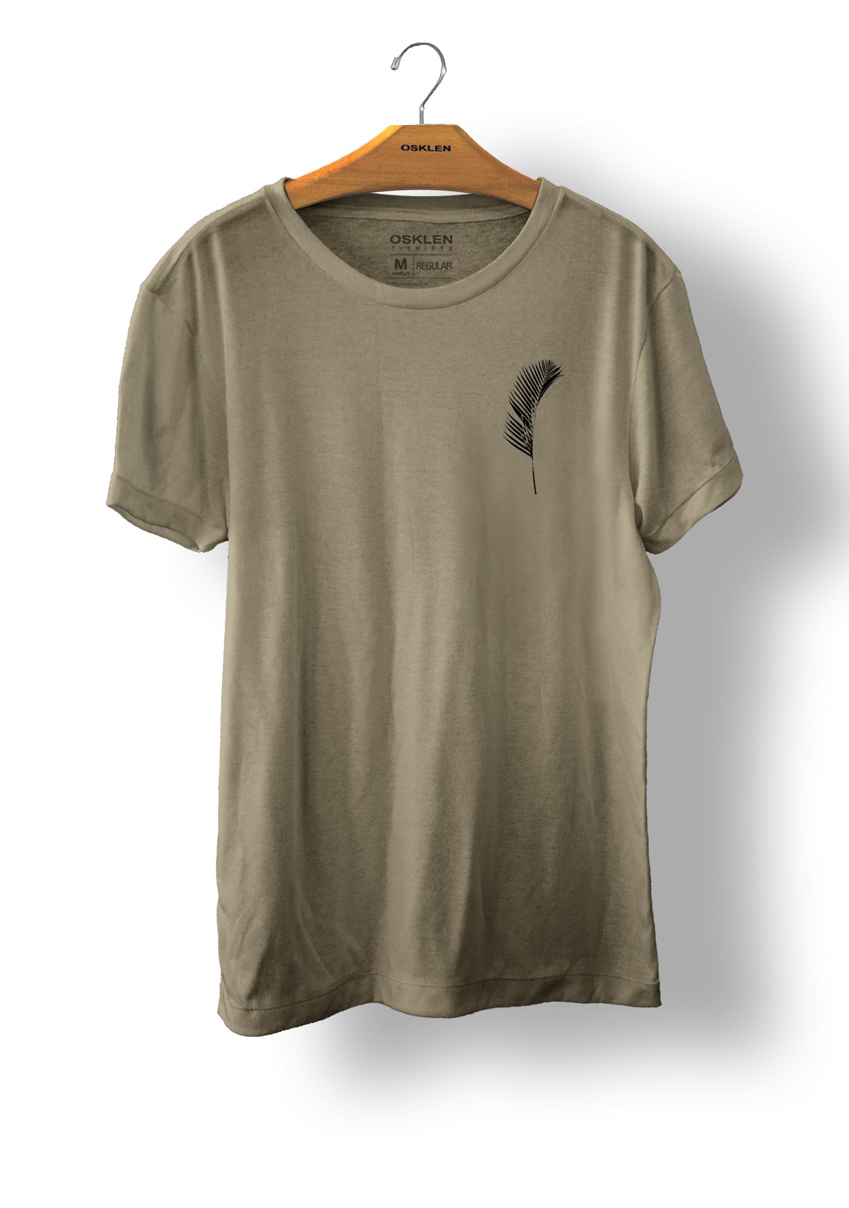 CAMISETA MC STONE FOLHA PALMEIRA OSKLEN CAQUI