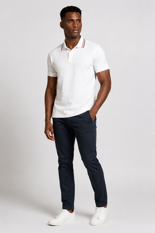POLO MC ARAMIS PIQUET GOLA NAVY OFF WHITE