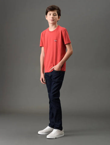 CAMISETA CKJ KIDS MAS MC REISSUE PEITO VERMELHO