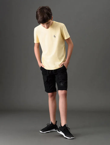 CAMISETA CKJ KIDS MAS MC REISSUE PEITO AMARELO MANTEIGA