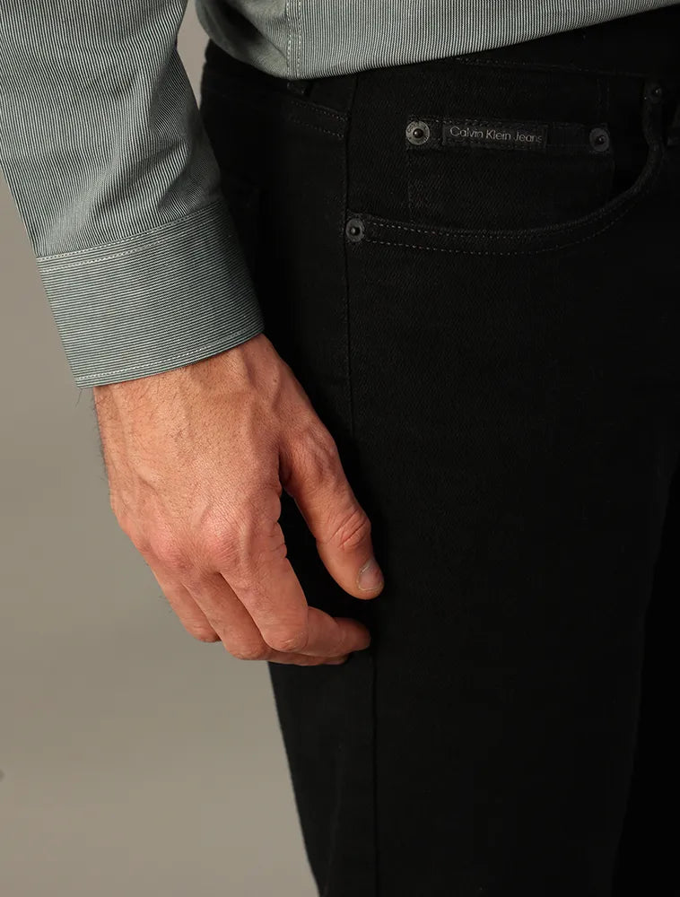 CALCA CKJ MAS JEANS SLIM 5 POCKETS PRETO