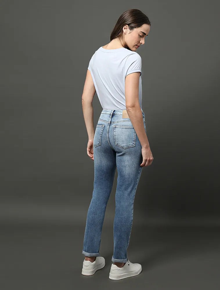 CALCA CKJ FEM JEANS NEW SKINNY 5 POCKETS AZUL MEDIO