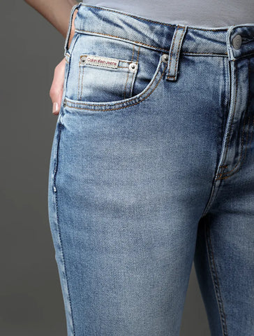 CALCA CKJ FEM JEANS NEW SKINNY 5 POCKETS AZUL MEDIO