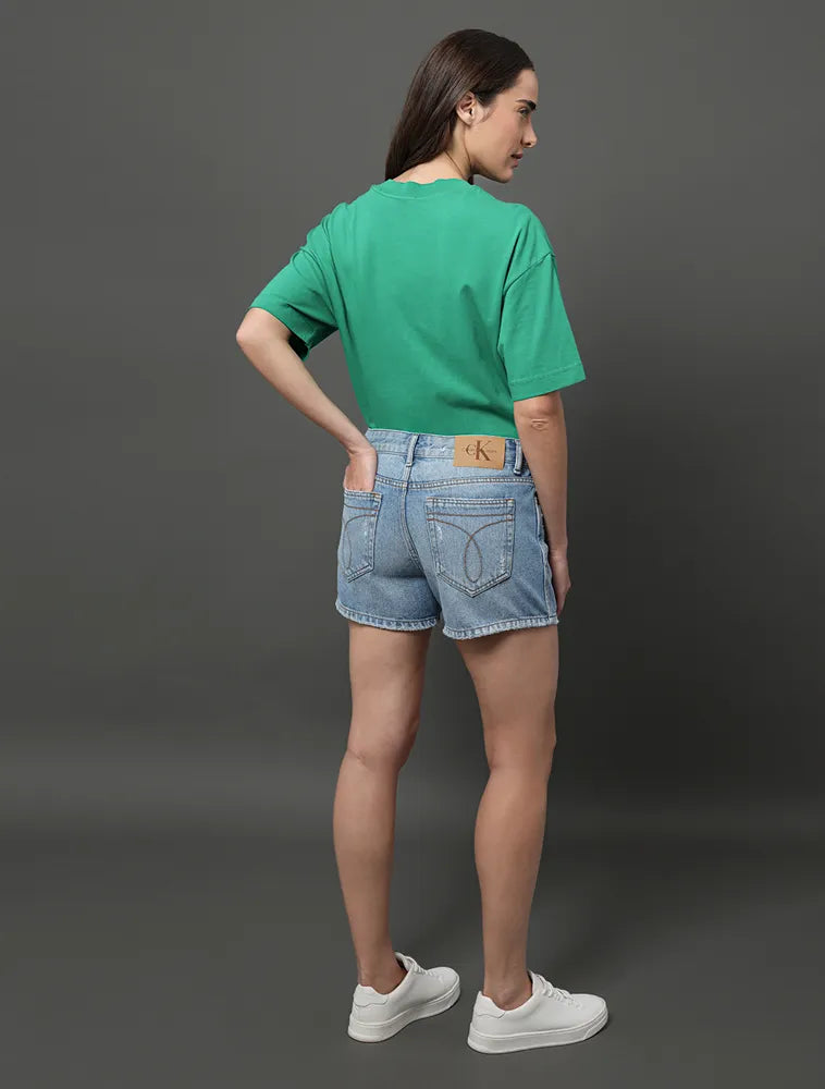 SHORTS CKJ FEM JEANS BOY 5 POCKETS AZUL CLARO