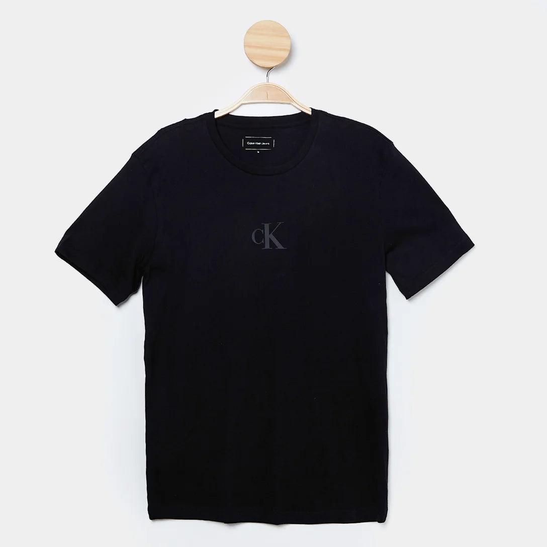 CAMISETA CKJ KIDS MC RUBBER PATCH PRETO