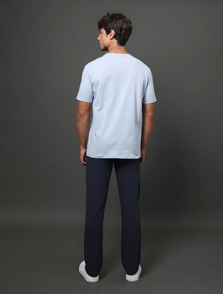 CAMISETA MC CKJ MASC LOGO CENTRALIZADO LAVANDA