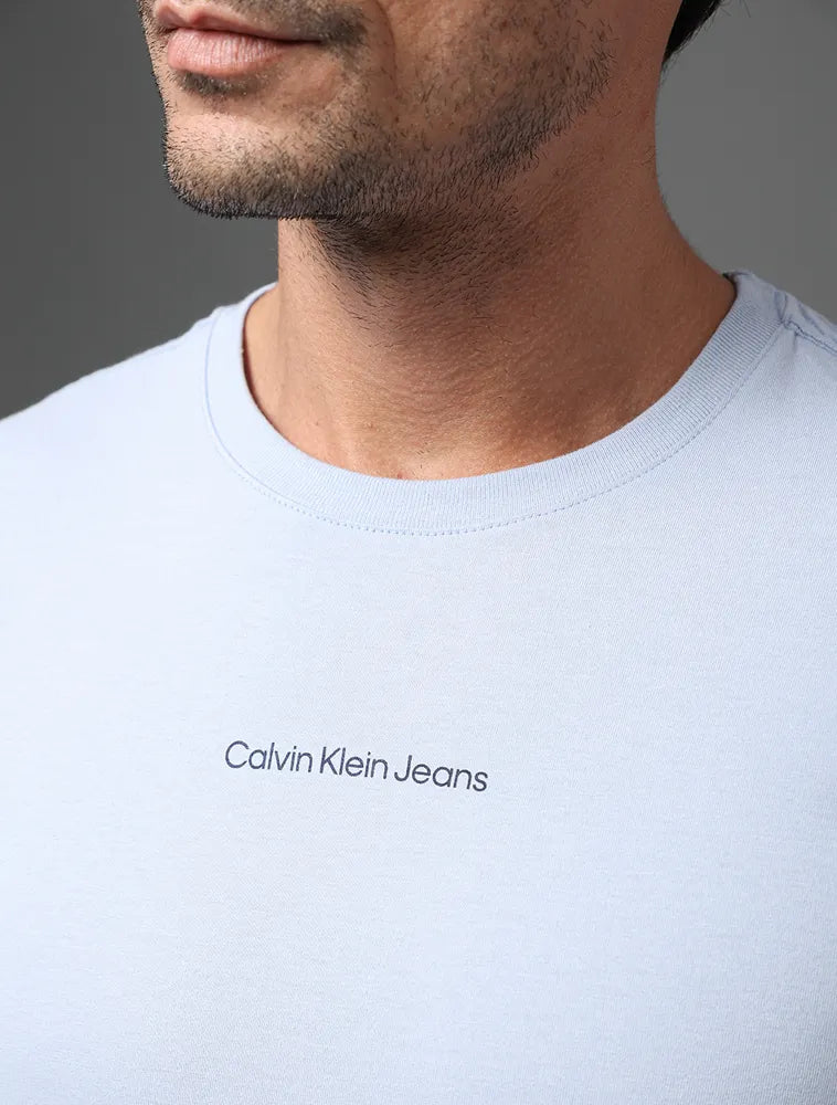 CAMISETA MC CKJ MASC LOGO CENTRALIZADO LAVANDA