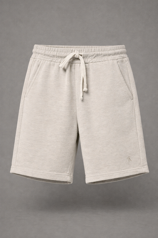 BERMUDA CKJ KIDS MAS MOLETOM MONOGRAM CAQUI CLARO