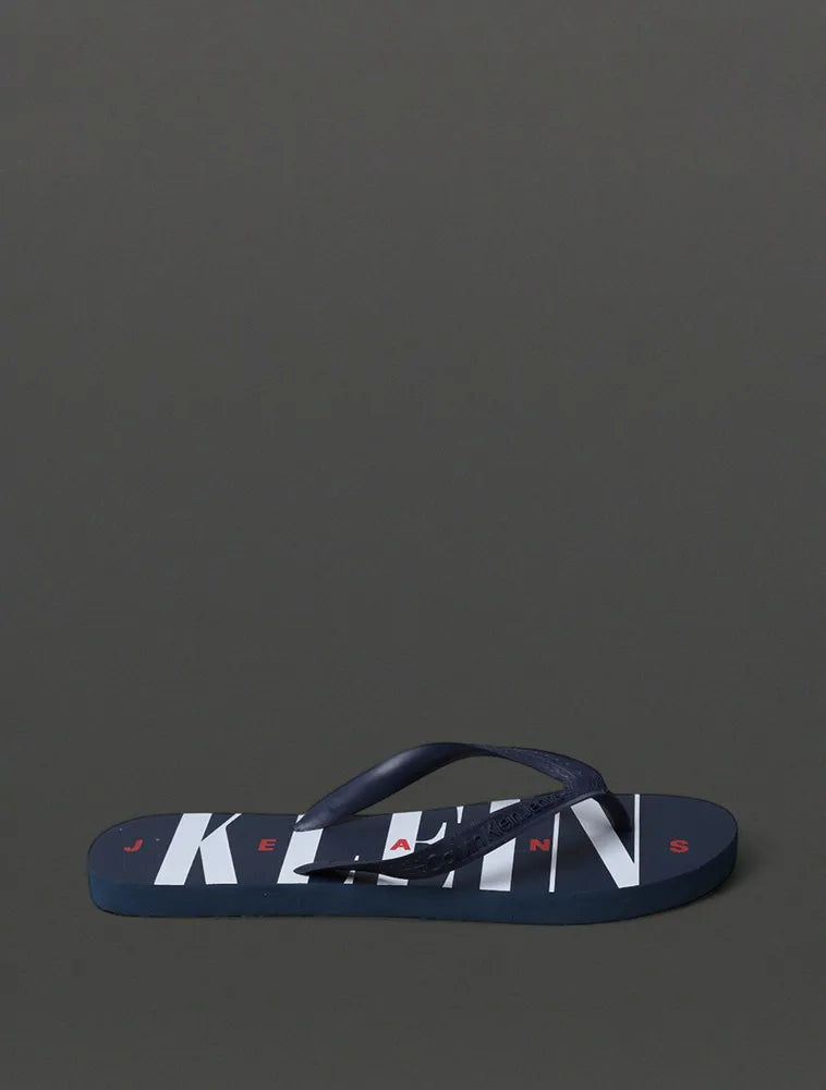 CHINELO MAS CKJ LOGO SERIF FONT MARINHO