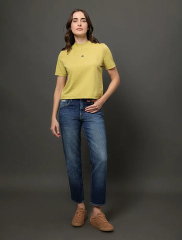 BLUSA CKJ FEM CK RELEVO MULTICOR VERDE PISTACHE