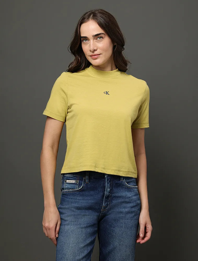 BLUSA CKJ FEM CK RELEVO MULTICOR VERDE PISTACHE