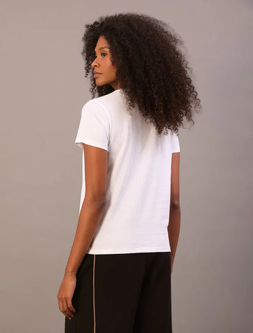 BLUSA MC CKJ FEM LOGO CK BORDADO BRANCO