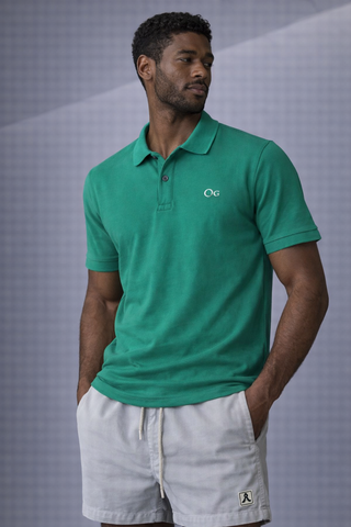 POLO MAS MC ESSENCIAL SLIM OGOCHI VERDE FLORESTA 5232