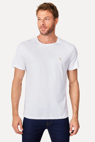 CAMISETA RSV REGULAR BORDADO GOLDEN BRANCO