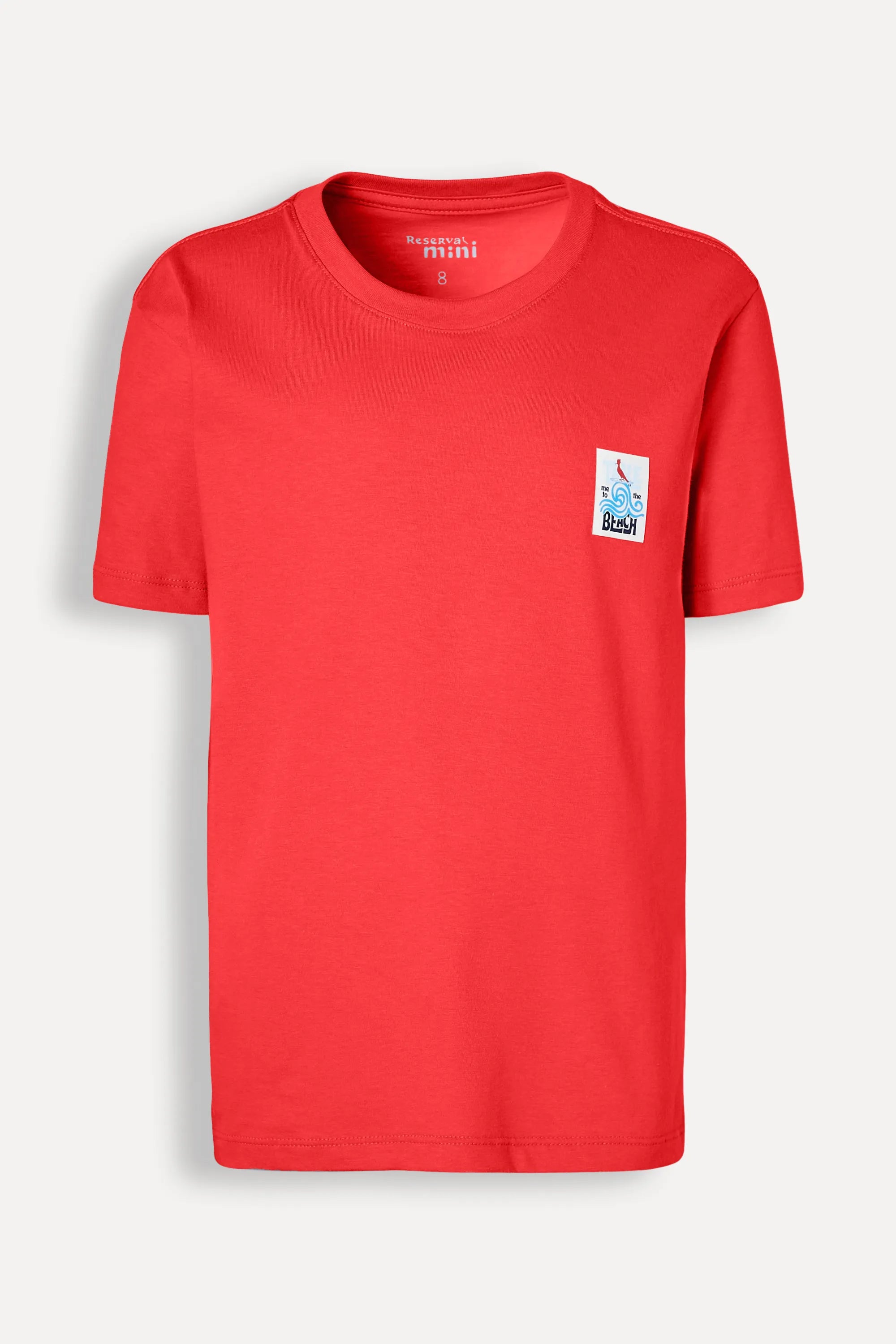 CAMISETA MINI PATCH TAKE ME TO THE BEACH VERMELHO