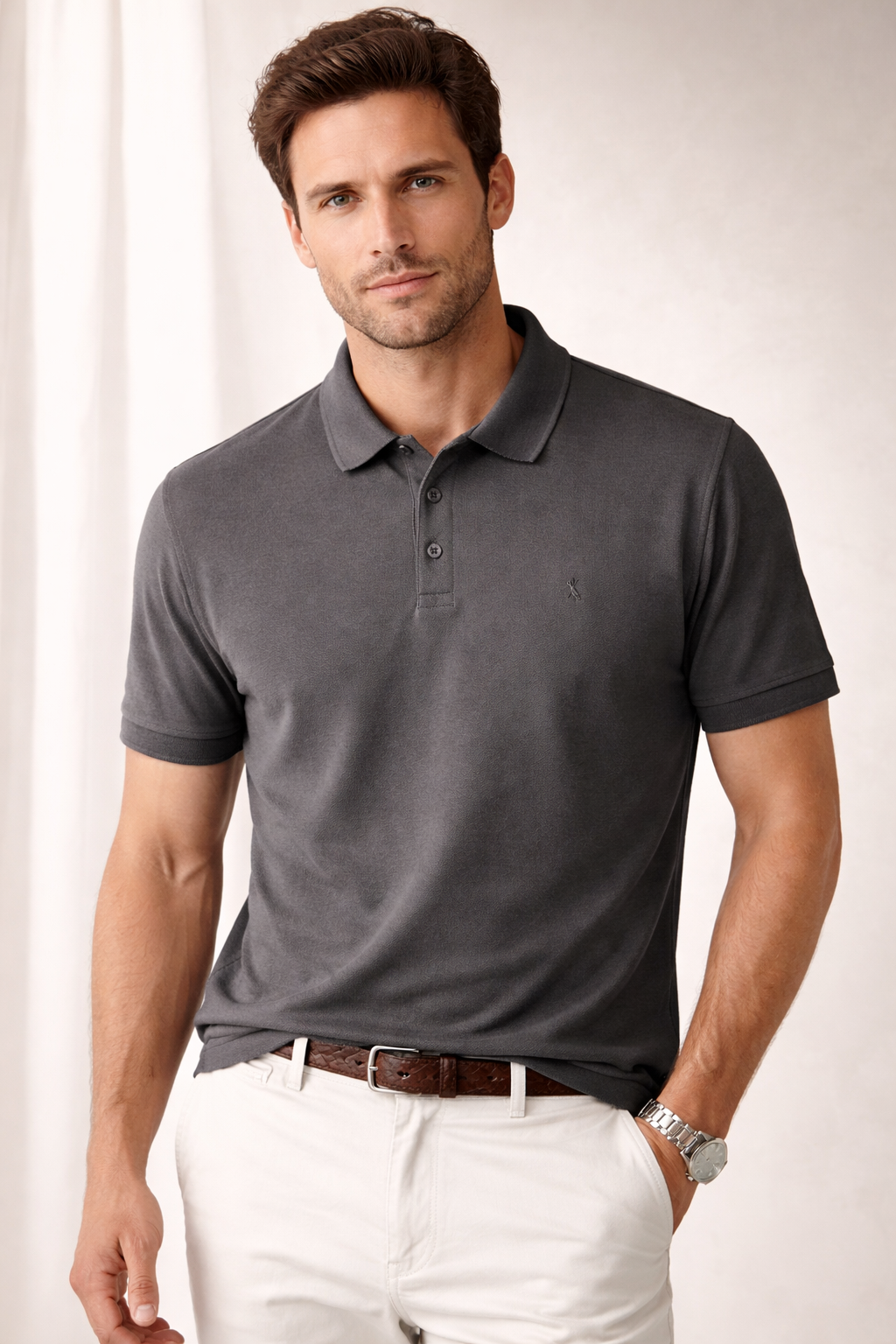 POLO RSV MAS REGULAR PIQUET NEW BASIC FULIGEM