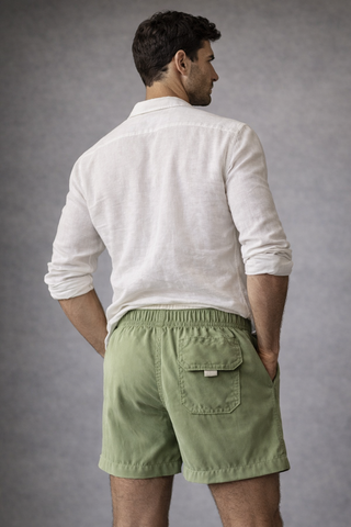 BERMUDA TACTEL PELETIZADO LISO MILITAR/KHAKI