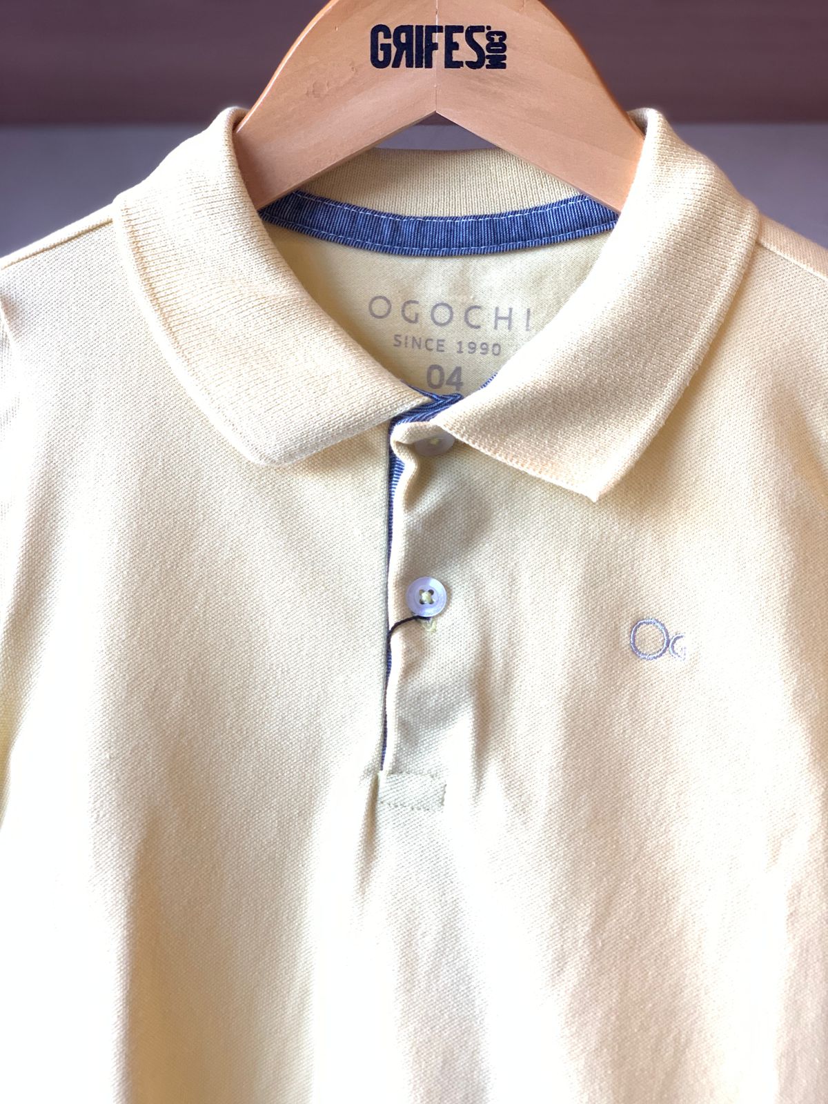 POLO OGOCHI KIDS MC ESSENCIAL LISA AMARELO 0169