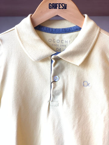 POLO OGOCHI KIDS MC ESSENCIAL LISA AMARELO 0169