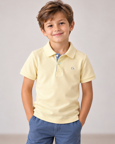 POLO OGOCHI KIDS MC ESSENCIAL LISA AMARELO 0169