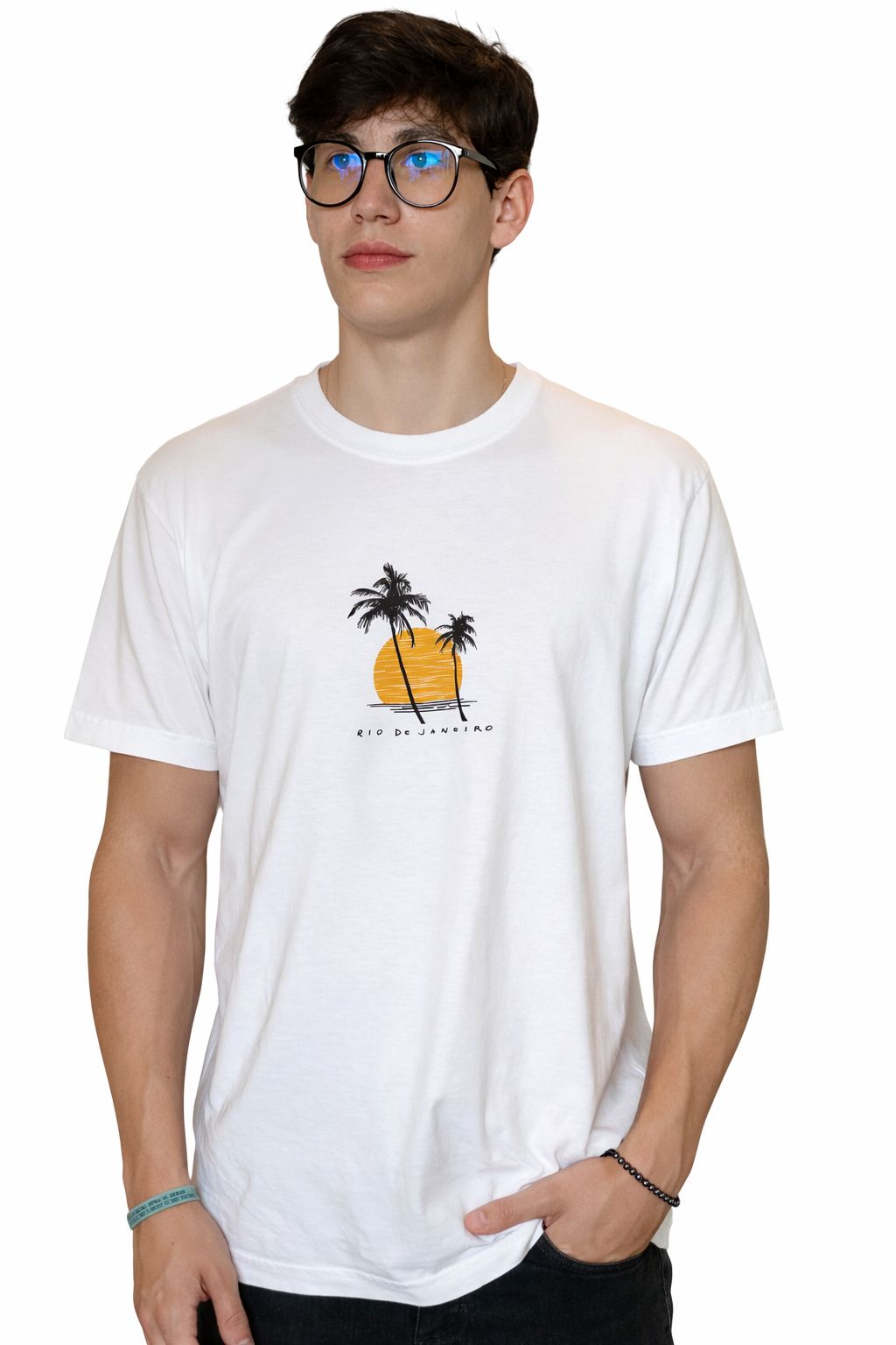 CAMISETA MAS MC STONE COQUEIROS SOL BRANCO