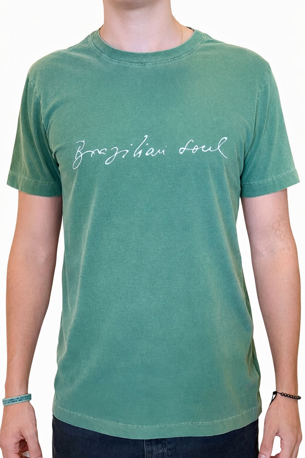 CAMISETA MAS SLIM STONE BRAZILIAN SOUL VERDE MATA