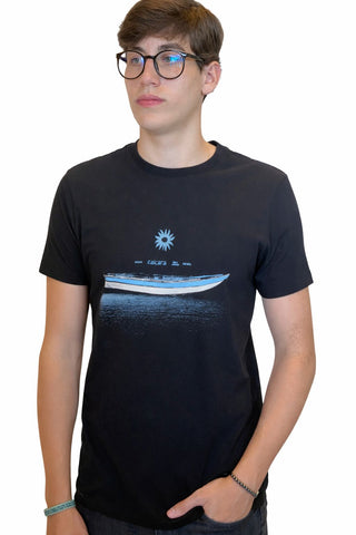 CAMISETA SLIM VINTAGE BARCO CAICARA 02 PRETO
