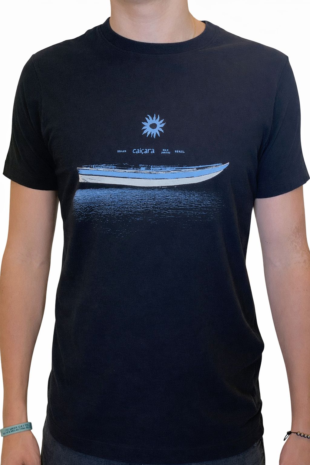 CAMISETA SLIM VINTAGE BARCO CAICARA 02 PRETO