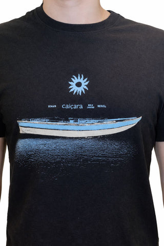 CAMISETA SLIM VINTAGE BARCO CAICARA 02 PRETO
