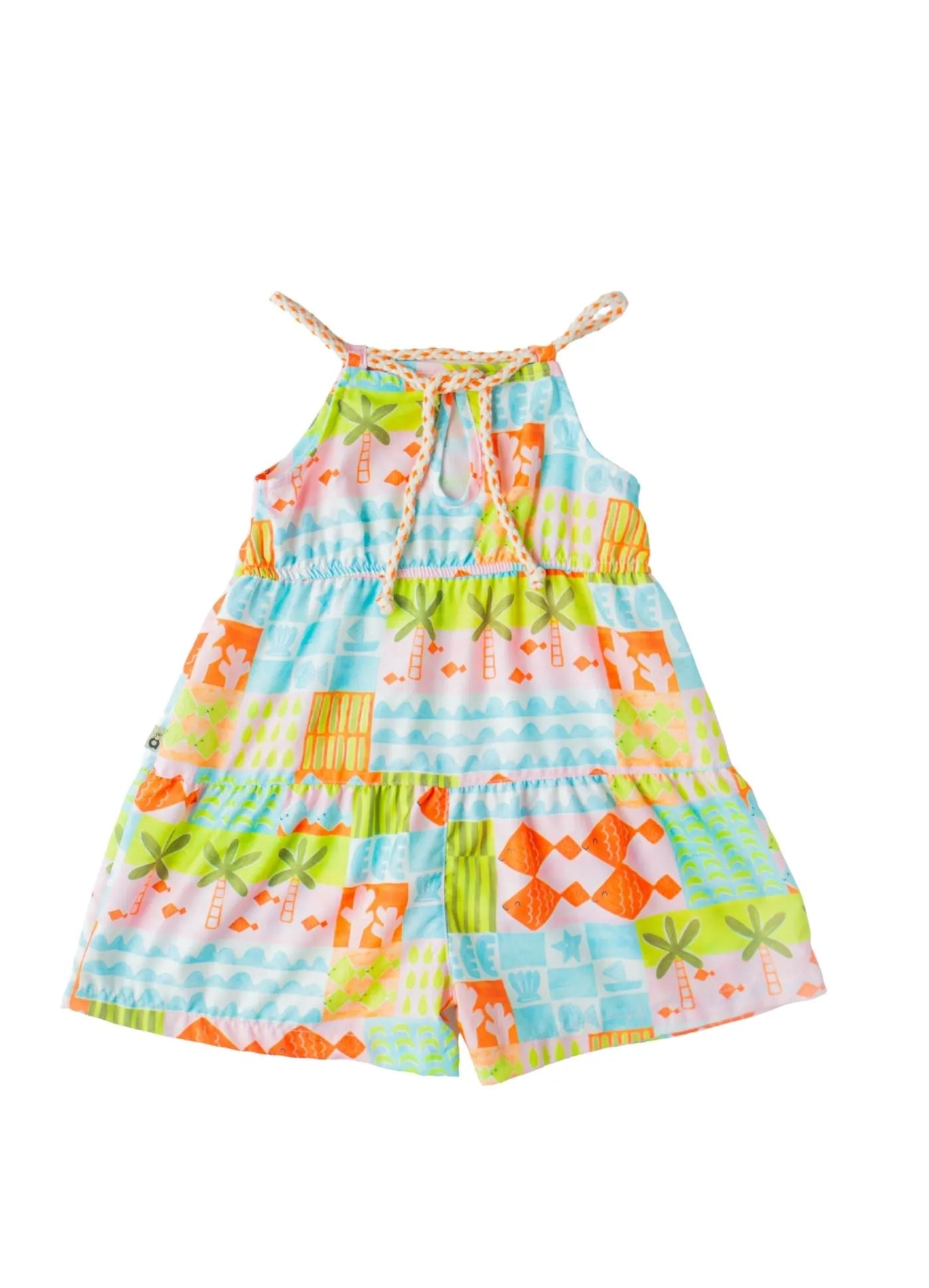 MACAQUINHO FEM GEOPRAIA ALPHABETO BRANCO/ROSA/LARANJA/AZUL