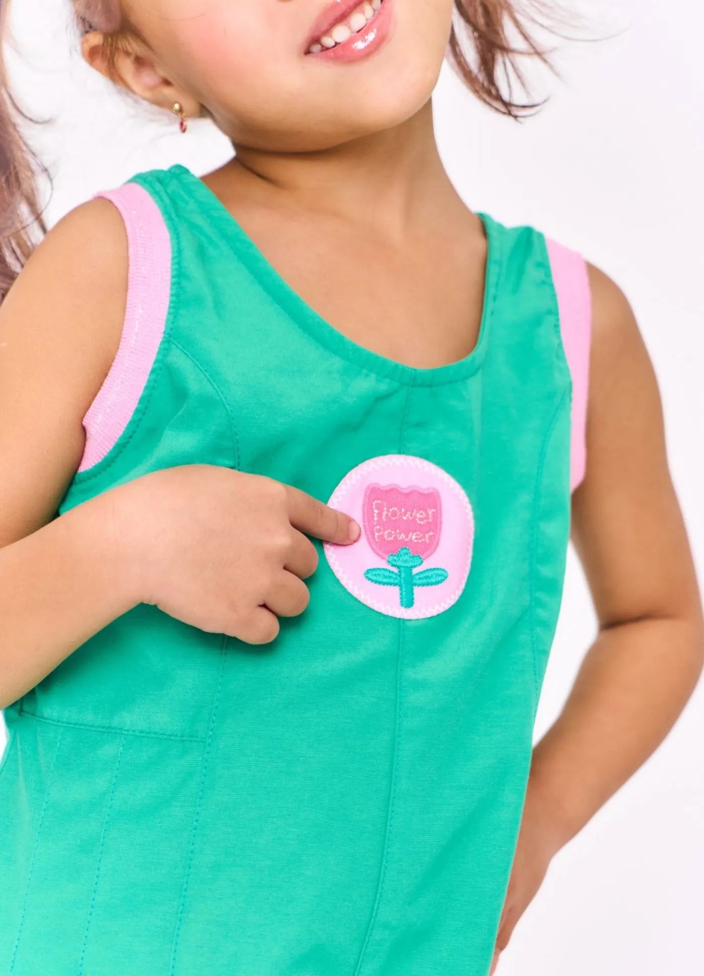 MACAQUINHO FEM CASA DE FLORES VERDE