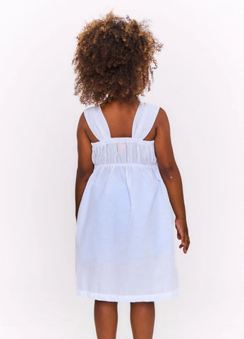 VESTIDO OCEANO FLORIDO ALPHABETO BRANCO