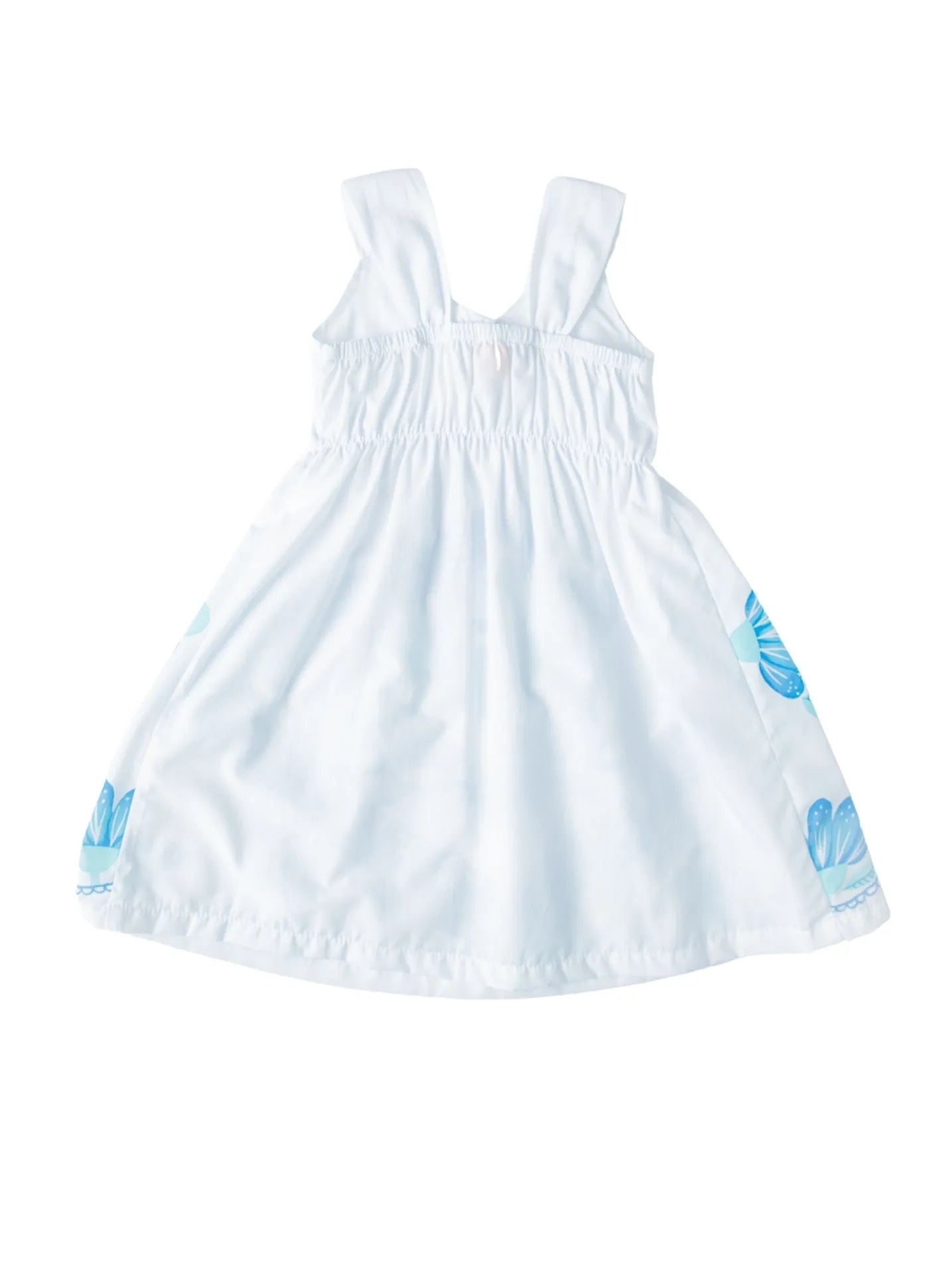 VESTIDO OCEANO FLORIDO ALPHABETO BRANCO