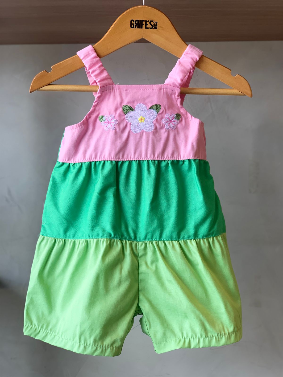 MACAQUINHO FEM BB FLORAL AURORA ROSA/VERDE