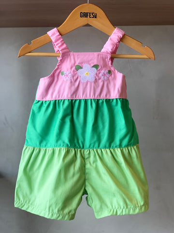 MACAQUINHO FEM BB FLORAL AURORA ROSA/VERDE