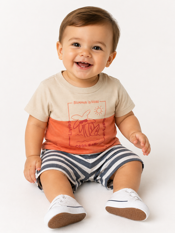 CONJ MAS BB SUMMER ALPHABETO AREIA/BRANCO/MARINHO
