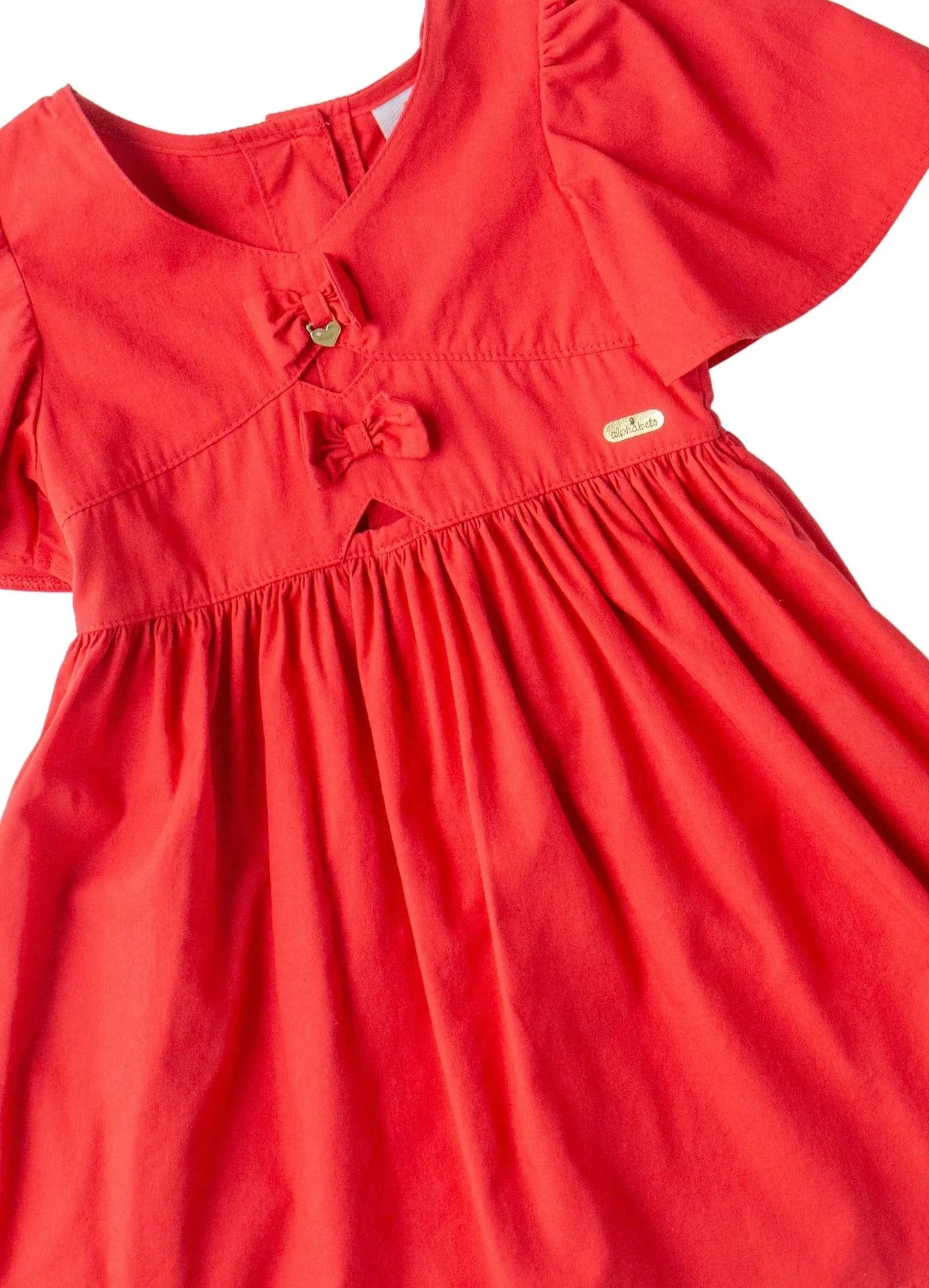 VESTIDO FESTAS FINAL DE ANO ALPHABETO VERMELHO