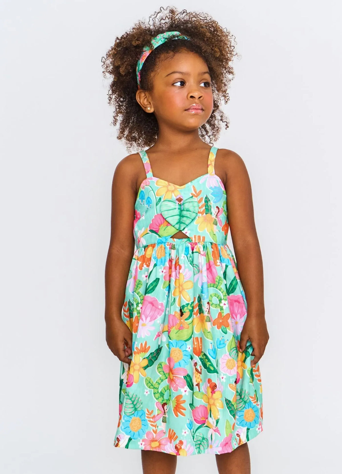 VESTIDO RECANTO DAS FADAS ALPHABETO VERDE