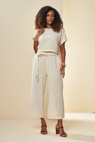 BLUSA FEM MC EM PLANO SOFT RUSTIC PEROLA