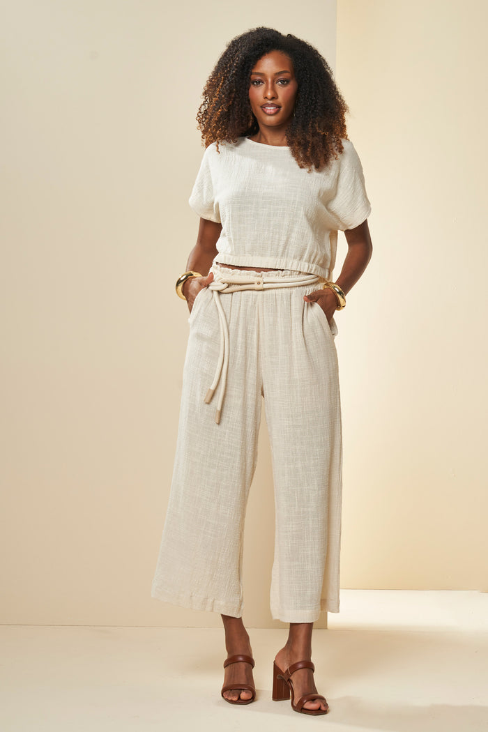 CALCA FEM CROPPED EM PLANO SOFT RUSTIC PEROLA