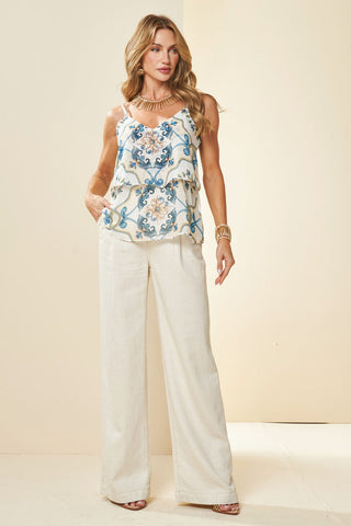 BLUSA FEM ALCA EM PLANO CHIFFON SOFT OFF LUSITANA