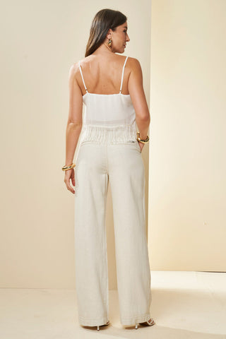 BLUSA FEM ALCA EM PLANO CHIFFON SOFT OFF WHITE