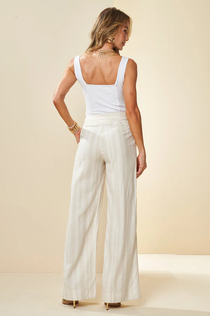 CALCA FEM EM PLANO LINEN SHINE NATURAL