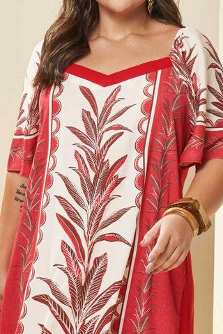 VESTIDO CURTO MC SOFT OPAQUE E POLY CREP VERMELHO ROMA