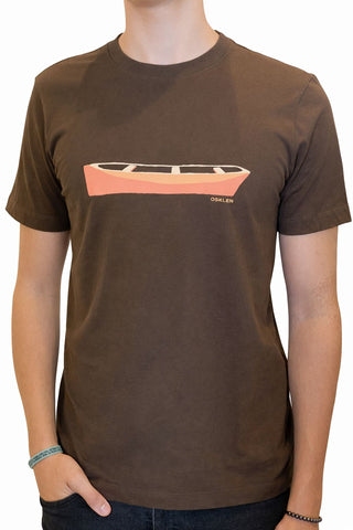 CAMISETA MAS SLIM VINTAGE BARCO CAICARA MARROM NOZ