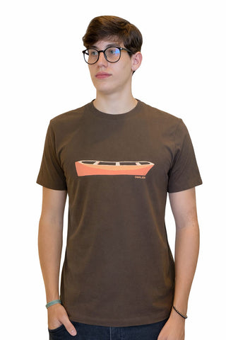 CAMISETA MAS SLIM VINTAGE BARCO CAICARA MARROM NOZ