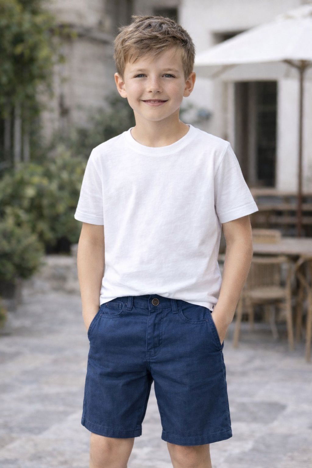 BERMUDA MAS SARJA REDUZY - 4/8 MARINHO