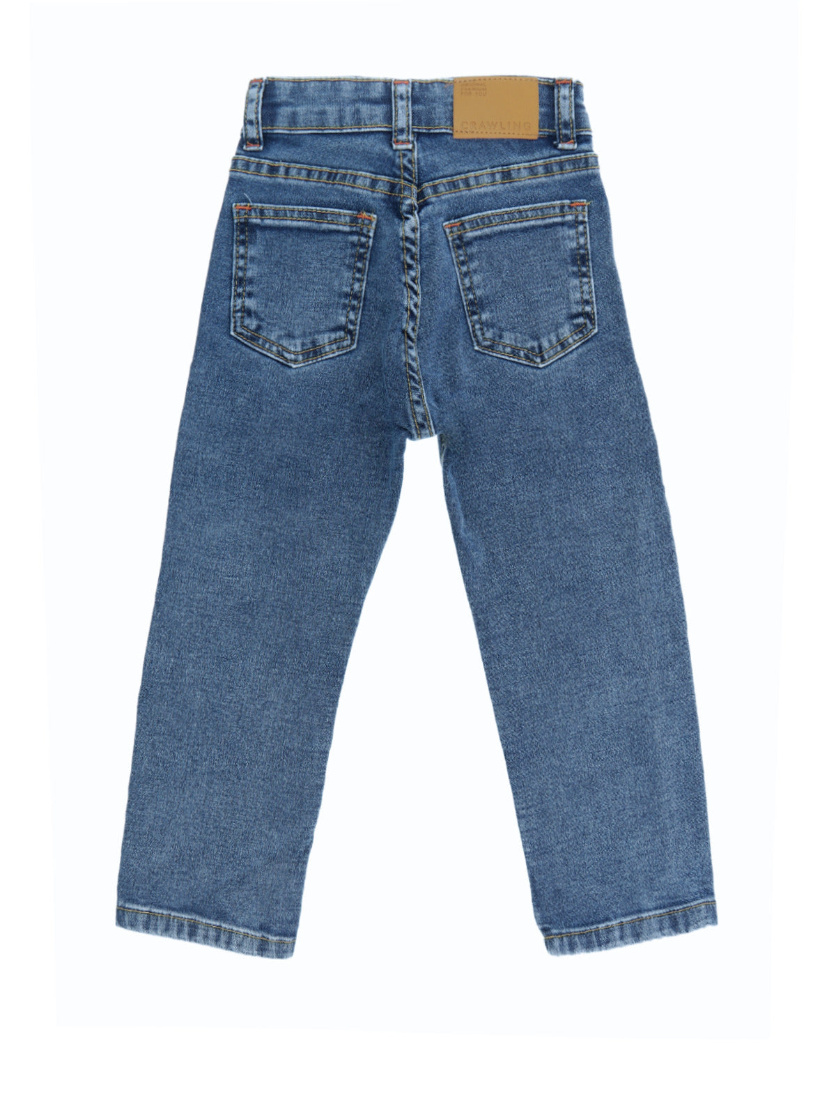 CALCA RETA JNS MOLETOM CRAWLING - 1/3 JEANS MEDIO